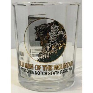 Vintage Old Man Of The Mountain Franconia Notch State Park, NH Decorative Glass